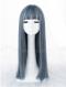 GRADIENT HAZE BLUE LONG STRAIGHT SYNTHETIC WEFTED CAP WIG LG160