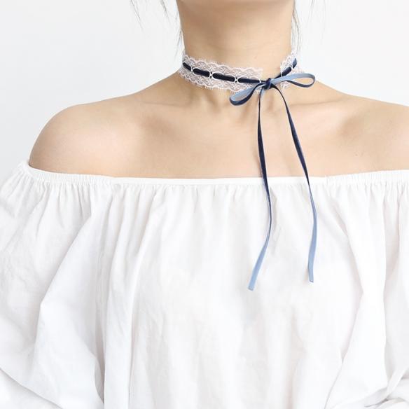 1 PC VELVET BOW LACE LOLITA NECKLACE LA032