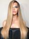 New Blonde Waist Length Full Lace Human Hair Wig N006