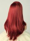 Hot Red Straight Waist-length Lace Front Synthetic Wig-DQ017