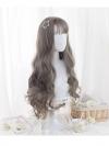 New Aoki Ama Gray Long Wavy Synthetic Wefted Cap Wig LG026