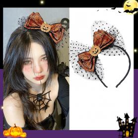1 Pc Halloween Pumpkin Bow Hair Band HB365