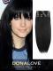 Jet Black indian remy clip in hair extensions SD002