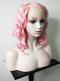 Pink Shoulder Length Wavy Bob Lace Front Synthetic Wig SNY128
