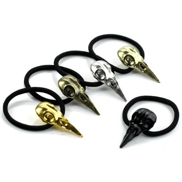 4 PCS PUNK CROW HEAD OR SKULL HAIR BAND HB222