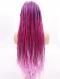 Pink Purple Ombre Twist Braided lace front synthetic Wig SNY381
