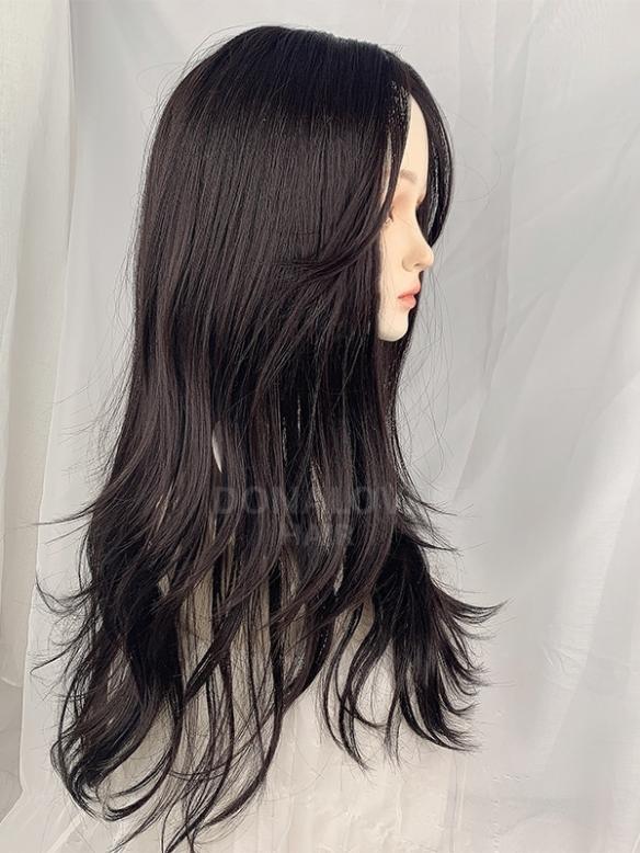 Natural Black Wavy Synthetic Lace Front Wig LG526