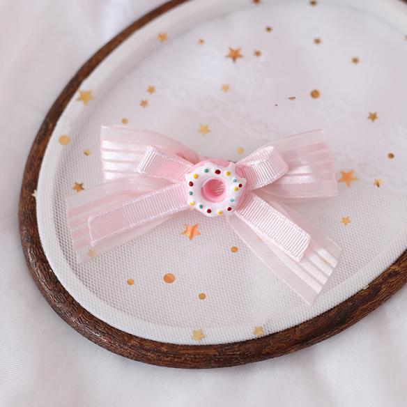 1 PC SWEET DONUT LATTICE LACE LOLITA HAIR CLIP LH071