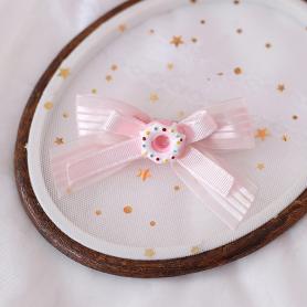 1 PC SWEET DONUT LATTICE LACE LOLITA HAIR CLIP LH071