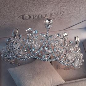 Silver Bridal Crown AC159