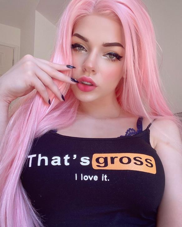 Pink Waist-length Straight Synthetic Lace Wig-SNY011