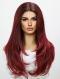 Red Ombre Straight Lace Front Synthetic Wig SNY393