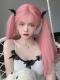 Sweet Pink Lolita Long Straight Synthetic Wefted Cap Wig LG566
