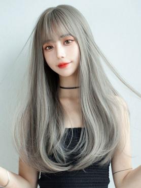 LINEN GRAY LONG MICRO CURLY SYNTHETIC WEFTED CAP WIG LG772