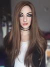 Brown bra strap length Straight Synthetic Lace Wig-SNY069