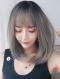2019 New Smoke Gray Straight Synthetic Wefted Cap Wig LG002