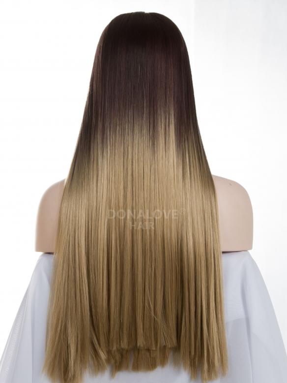 Human Hair Full Lace Wig Curly Ash Brown