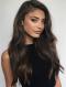Chic Brown Long straight 100% Human Hair Full Lace Wig FLW026