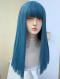 Blue STRAIGHT WEFTED SYNTHETIC WIG WITH BANGS LG937
