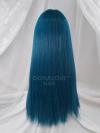 BLUE LONG STRAIGHT SYNTHETIC WEFTED CAP WIG LG208