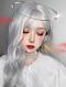 SILVER LONG WAVY SYNTHETIC WEFTED CAP WIG LG120