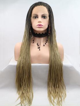 Ash Brown ombre TWIST BRAIDED LACE FRONT SYNTHETIC WIG SNY374