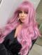 Long curly pink Synthetic Wigs LG914