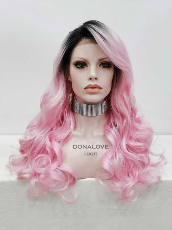 GRADIENT WAVY SYNTHETIC LACE FRONT WIG SNY323