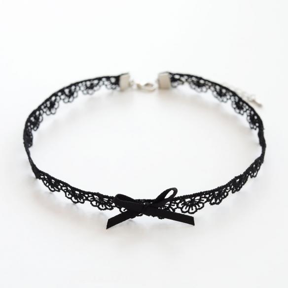 1 PC VINTAGE BOW LACE LOLITA NECKLACE LA029