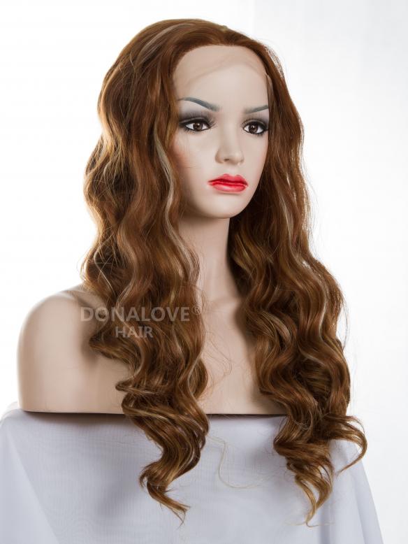 Human Hair Full Lace Wig Curly Ash Brown