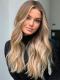 BLONDE LONG WAVY HUMAN HAIR WIG HH200