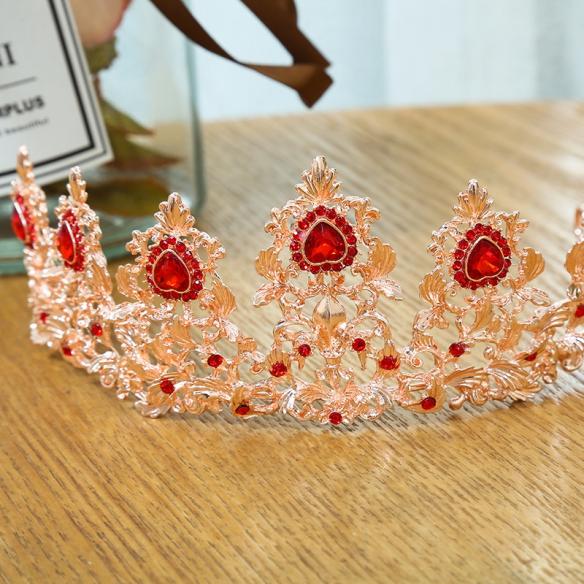 Red Wedding Bridal Crown A013