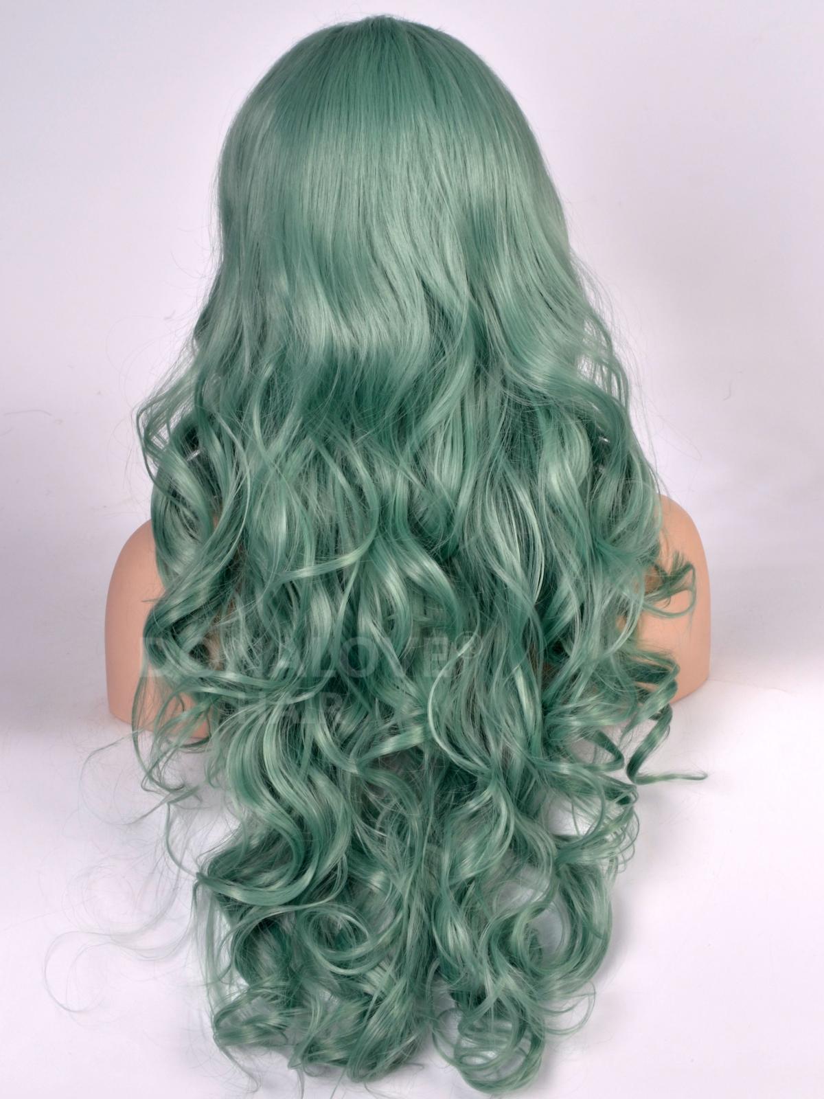 Light Green Wavy Long Synthetic Lace Front Wig SNY082 SYNTHETIC WIGS DonaLoveHair