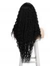 NATURAL BLACK LONG CURLY MIDDLE PART LACE WIG MPL003