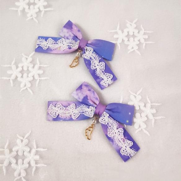ONE PAIR OF DREAMING FAIRY LACE LOLITA HAIR CLIPS LH117