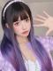 Mist Purple Long Straight Synthetic Wefted Cap Wig LG637