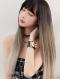 NEW MILK TEA GRADIENT  STRAIGHT SYNTHETIC WEFTED CAP WIG LG051