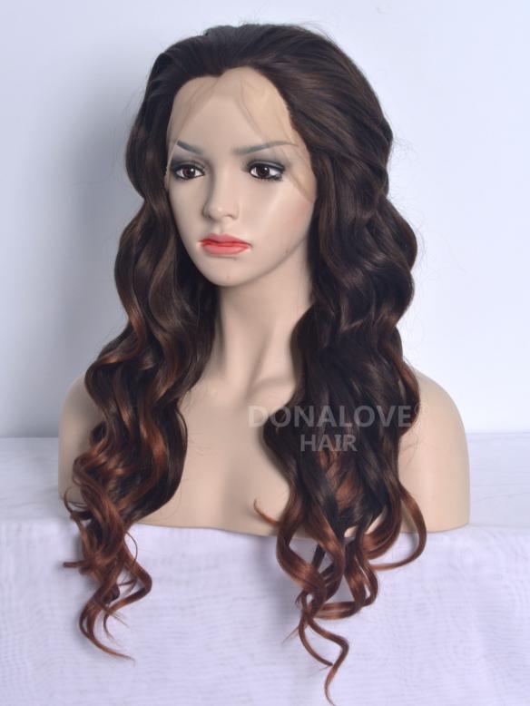 Human Hair Full Lace Wig Curly Ash Brown