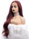 DARK RED LONG WAVY SYNTHETIC LACE FRONT WIG SNY269