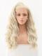 Gray Wavy Waist-length Lace Front Synthetic Wig-DQ016