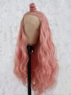PEACH WAIST LENGTH WAVY SYNTHETIC LACE FRONT WIG SNY188