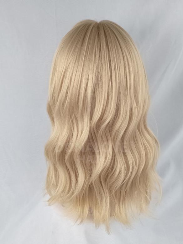 BROWN WAVY SYNTHETIC WEFTED CAP WIG LG141