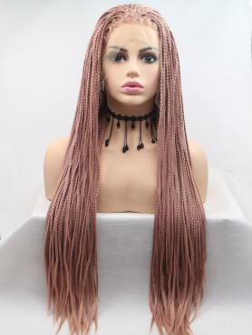 Pink Twist Braided lace front synthetic Wig SNY377