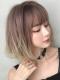 New Fashion Brown to Gold Bob Straight Synthetic Wefted Cap Wig LG040