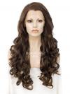 BROWN LONG CURLY SYNTHETIC LACE FRONT WIG SNY209