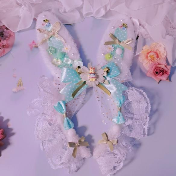 1 PC SWEET BUNNY LACE LOLITA HAIR BAND LH198