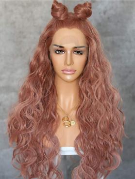 NEW PEACH BEACH WAVY SYNTHETIC LACE FRONT WIG SNY149