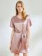 MelliBlossy Women 100% Silk Short Sleeve Nightgown MB007