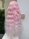95CM SUPER LONG PASTEL PINK WAVY LACE FRONT WIG LG948
