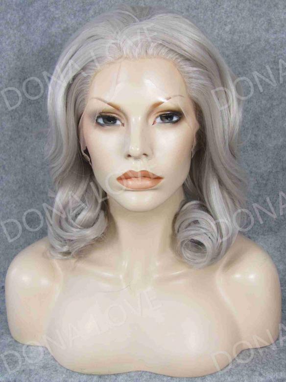 Green bra strap length Curly Synthetic Lace Wig-SNY045
